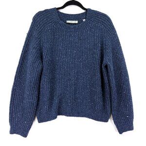 Vince Wool Alpaca Sweater Women's Medium Ribbed Chunky Speckled Knit